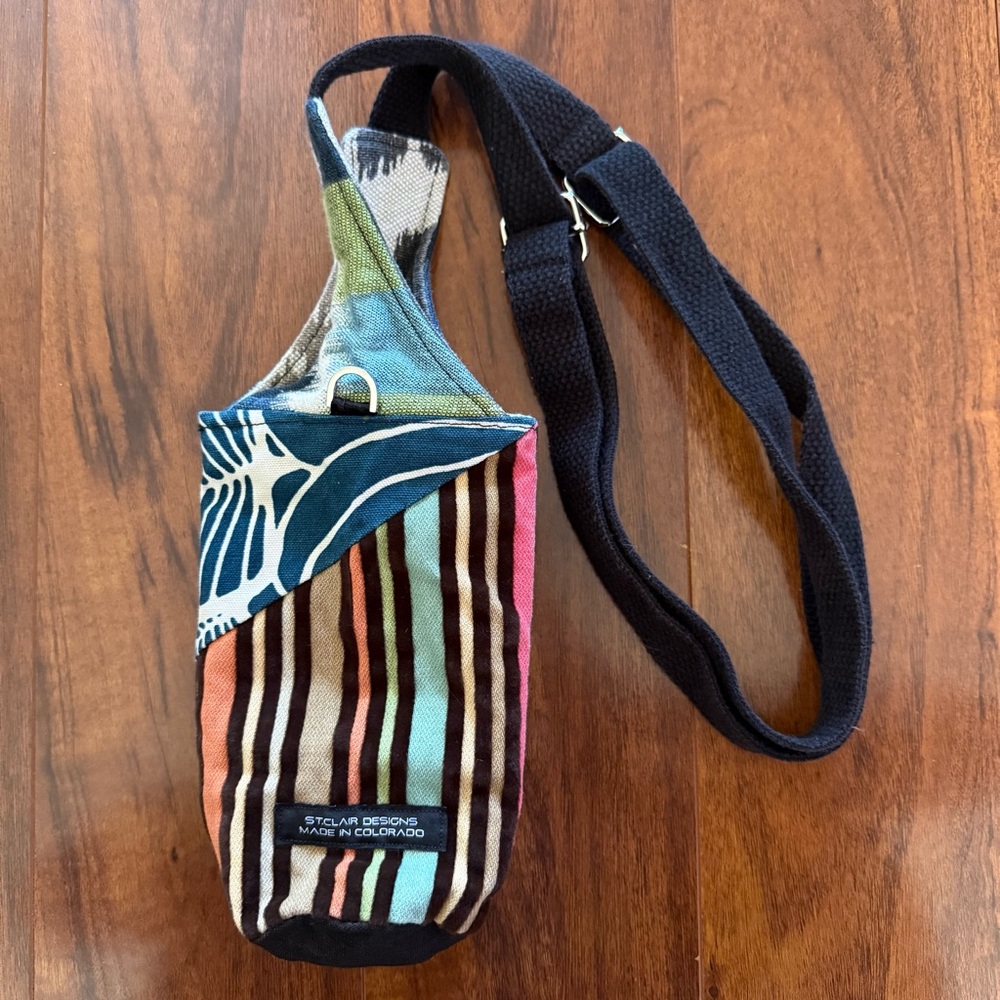 St Clair Designs Ria Water Bottle Holder Crossbody Bag Handmade in Colorado USA